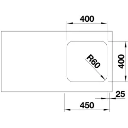 Nerezni sudoper Blanco SUPRA 340-U