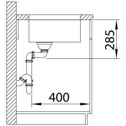 Nerezni sudoper Blanco SUPRA 340-U