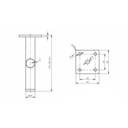 Namještajna nožica LEONOR / Crna mat