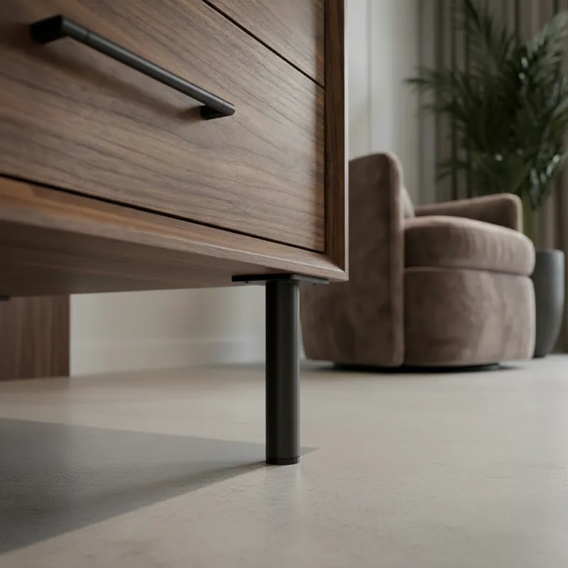 Namještajna nožica LEONOR / Crna mat