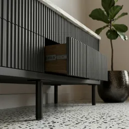 Namještajna nožica LEONOR / Crna mat