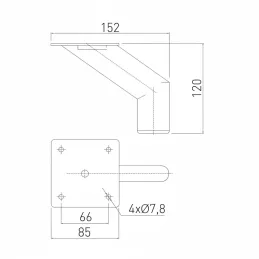 Namještajna noga VALENTINA / Crna