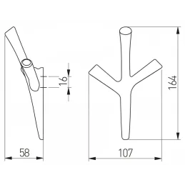 Vješalica ALAN / Sjajni krom