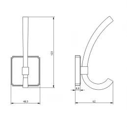 Vješalica EMILY / Zlatna brušena