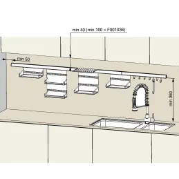 Zidni set polica OXXO III 600 mm / Antracit