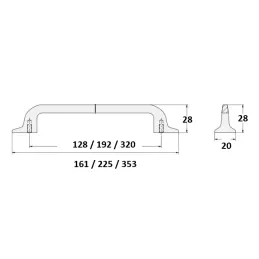 Ručka PRADO / Crna mat