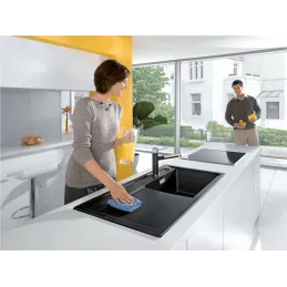 Kameninijski sudoper Blanco ZENAR XL 6 S / s ekscentrom / desni