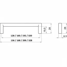 Ručka ZARA / Sjajni krom