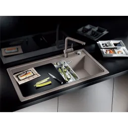 Kamenin sudoper Blanco ZENAR XL 6 S / s ekscentrom / desni