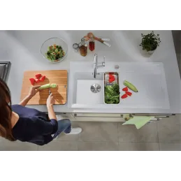 Kameninjski sudoper Blanco ZENAR XL 6 S / s ekscentrom / lijevi