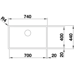 Nerezni sudoper Blanco ZEROX 500-U