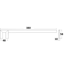 Vješalica za krpe VALENT / sjajni krom