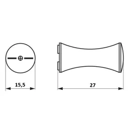 Tipka PAOLO Mini / Matirani krom