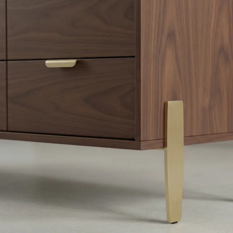 Namještajna nožica MORGAN / Zlatna mat