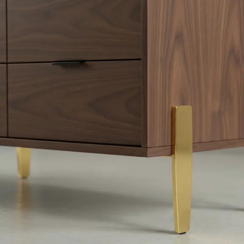 Namještajna nožica MORGAN / Zlatna sjajna