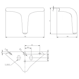 Namještajna nožica EBRO / Crna mat