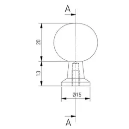 Ručka knopka KAREN / Crna mat