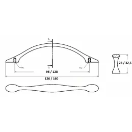 Ručka LOREN / Crni krom