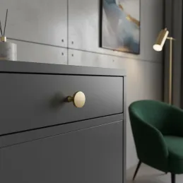 Ručka knopka MAIRA / Brušeno zlatna