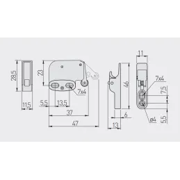 Mehanizam za otvaranje vrata bez ručki