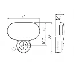 Držač za staklo KAMALA / Sjajni krom