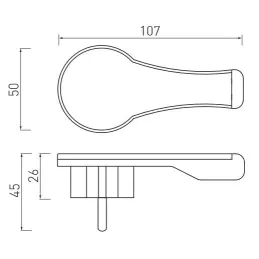 Plosni utični kraj / Bijela