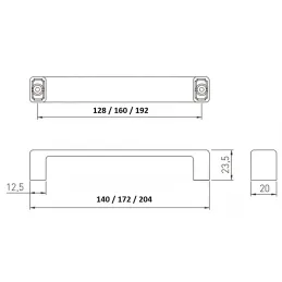 Ručka LENA / Crna mat