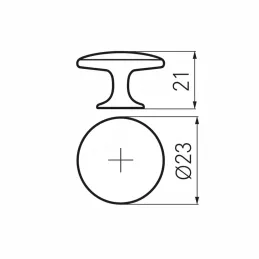 Ručka knopka MELISSA / Staro mesing