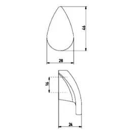 Ručka knopka BEATRIZ / brušeno zlato