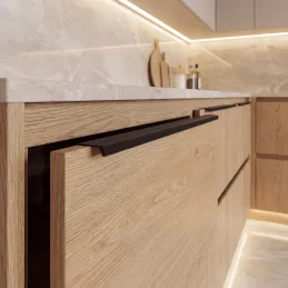 Ručka za rub vrata DIAZ / Crna mat