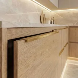 Ručka za rub vrata DIAZ / Brušeno zlato