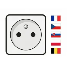 Izvlačna utičnica LEGIA FRENCH 2x230V + USB A-C + svjetlo / Bijela mat