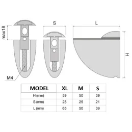 Držač police ARAGON / Nehrđajući čelik