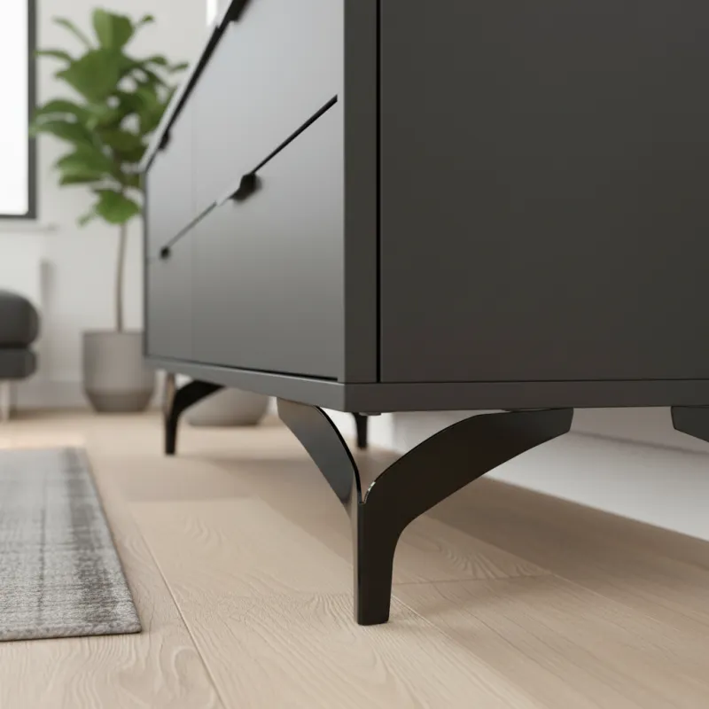 Nogica za namještaj DELTA / Mat crna