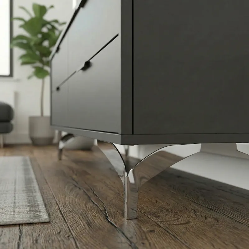 Nogica za namještaj DELTA / sjajni krom