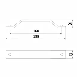 Ručka LUCAS / Starosrebrna