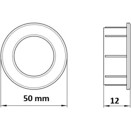 Ručka za urezivanje STELLA / Bijela mat