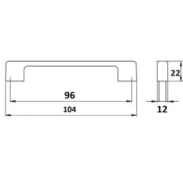 Dizajnerska ručka SIGMA / Crna mat