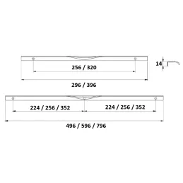 Ručka za rub vrata PABLO / Crna mat završna obrada