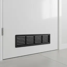Obostrana ventilacijska rešetka za vrata 430 x 115 mm / Crna