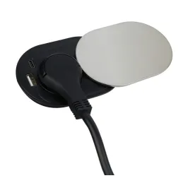 Električna utičnica SLIDE 1x230V + 2xUSB FRANCUSKA / Nehrđajući čelik