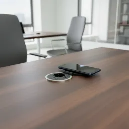 Unutarnja utičnica za stol LUPO FRENCH 1x230V + USB A/C - Crna