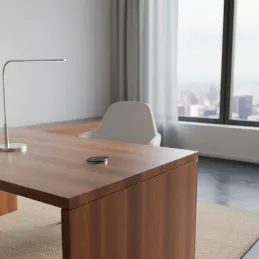 Unutarnja utičnica za stol LUPO FRENCH 1x230V + USB A/C - Crna