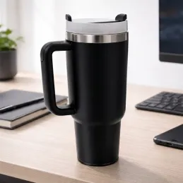 Termo čaša za piće TROPHY 1200 ml / Crna