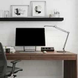 Električna utičnica OFFICE 3x230V + 1xUSB C+A FRANCUSKA / Crna mat