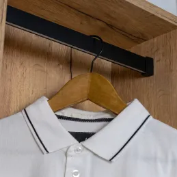 SLIM vješalica za LED traku s pokrovom / Crna