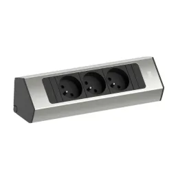 Unutarnja utičnica Bachmann Casia 2 FRENCH 3x 230V / Aluminij