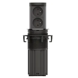 Izvlačna električna utičnica Elevator NOVO 2x230V FRANCUSKA / Nehrđajući čelik