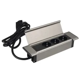 Unutarnja utičnica SLIM BOX SCHUKO 3x 230V / Nehrđajući čelik