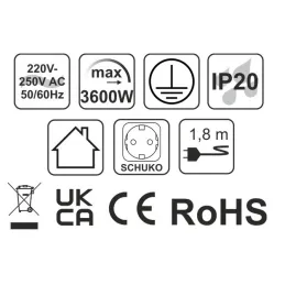 Unutarnja utičnica SLIM BOX SCHUKO 3x 230V / Crna mat